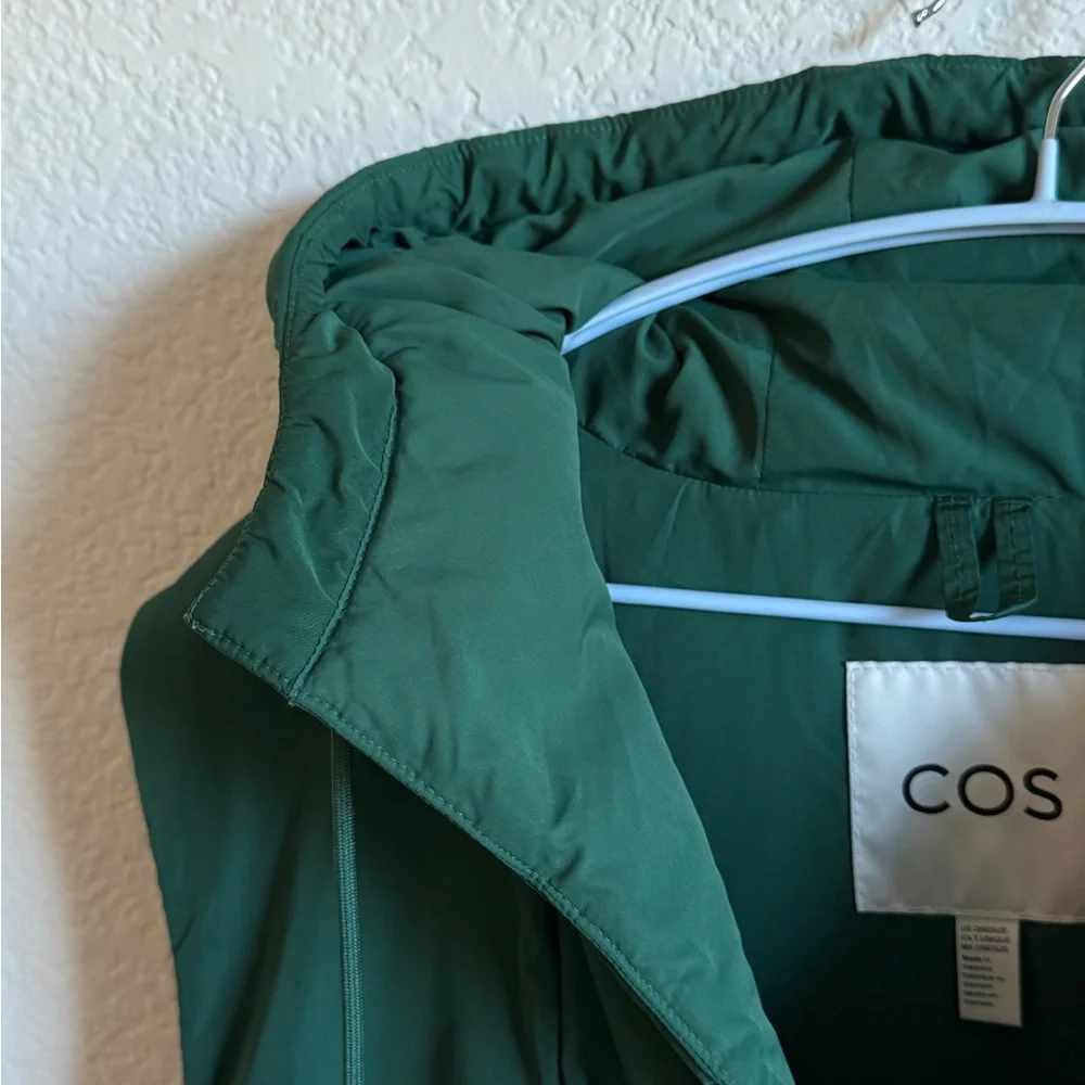 COS Forest Green Padded Hooded Gilet One Size - Picture 5 of 9